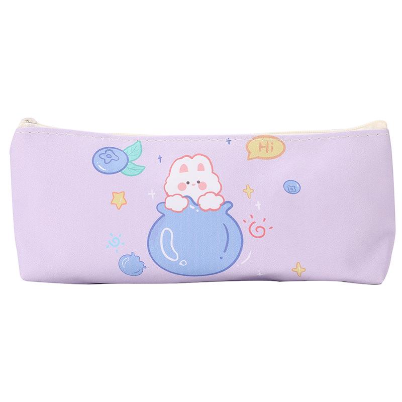 Cartoon Lemon Bear Pencil Bag - Multifunctional Storage for School Students.