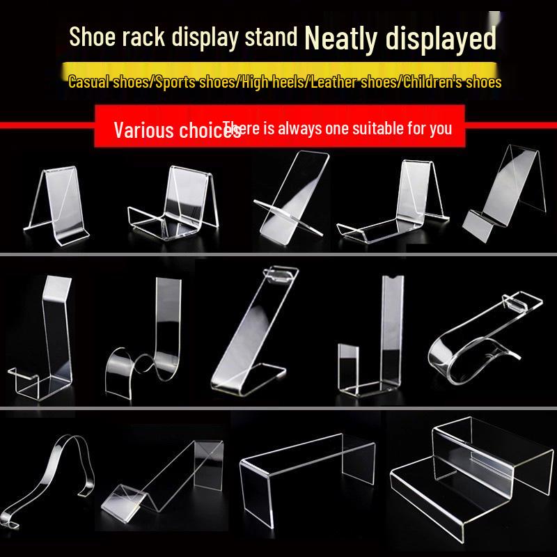 Transparent Acrylic Shoe Display Stand for Adult and Child Shoes