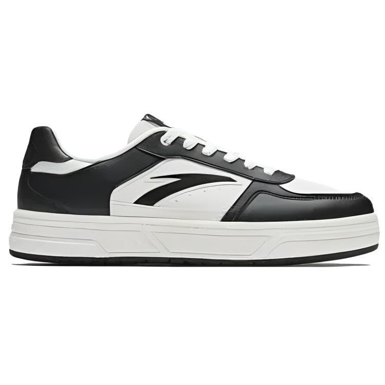 Anta Baichuan Fashion Versatile Wear Resistant Breathable Low Top Skate Shoes Men Sneakers Beige Black 112538010-6
