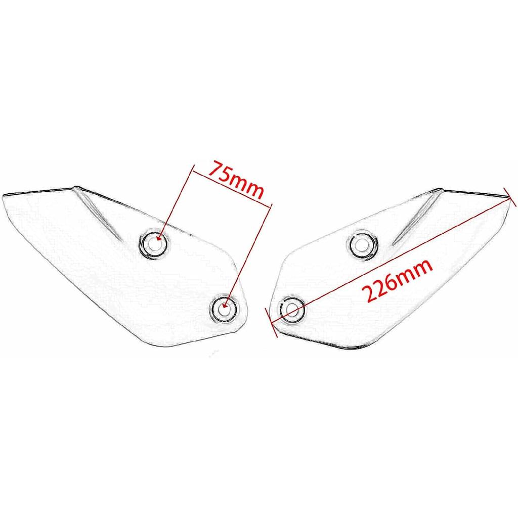 Motorrad Seitenscheibe Windschutz Seitenverkleidung Deflektor Luftstrom Handschutz Protektor passend für B.M.W R1250 GS Adv 2019-2022 R1200 GS Adv 2014-2020