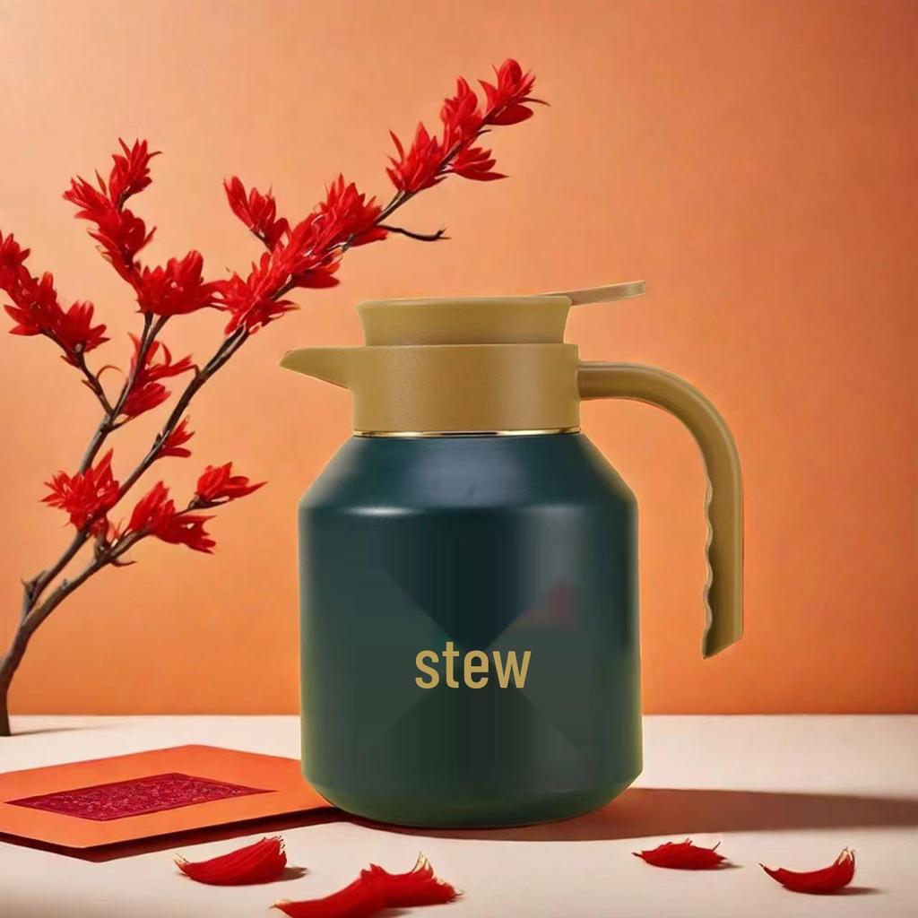 316 Stainless Steel Insulated Kettle with Tea Infuser and Portable Handle, Large Capacity Coffee Pot