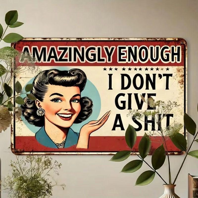 Retro Metal Tin Sign 8x12 inch Office Living Room Wall Decor