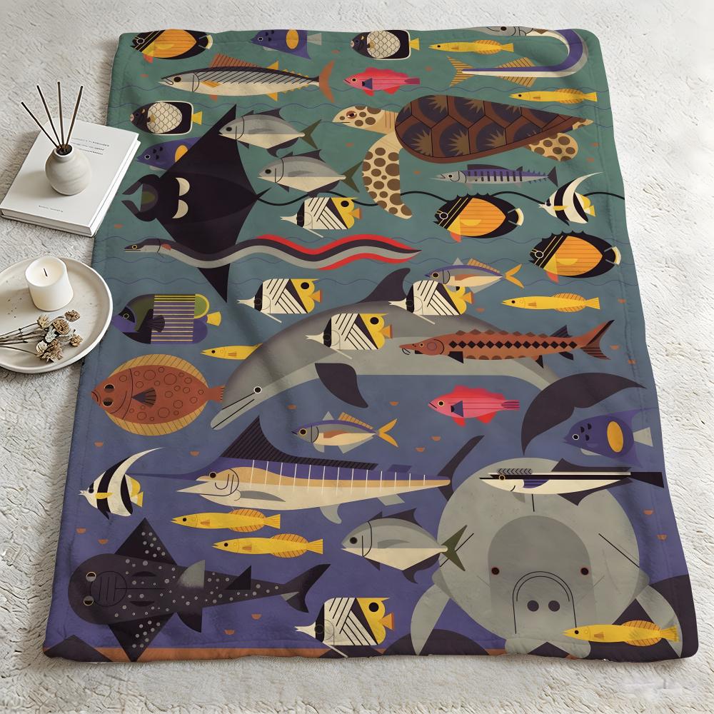 artist OOwen Daveyy Throw Warm Soft Flannel Blanket Multiuse for Sofa Bed Camping Travel Nap