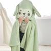 Children's Bath Towels Cape Coral Fleece Baby Baby Hooded Cape Bathrobe Beach Cartoon Can Be Worn Wrap Absorbent