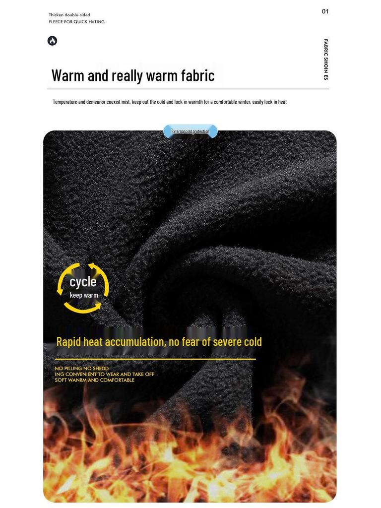 Men's Double-Sided Fleece Jacket - Autumn/Winter Thickened Sweatshirt for Dad
