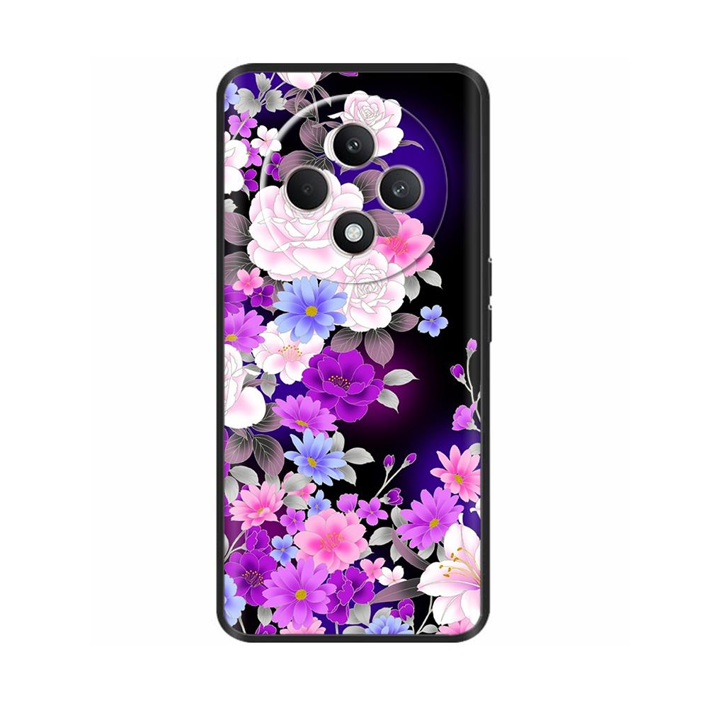 For Oppo Reno 12F 4G Case Reno12 F 5G Shockproof Cover Cute Painted Soft Black Silicone Phone Cases For OPPO Reno12F 4G 5G Coque