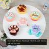 Handmade Cat Paw Taba Squishy,Cute Soft Squeeze Toys, Kawaii Fluffy Squishies Sensory Toys,Silicone Squeeze Toys for Stress Relief, Fidget Toys