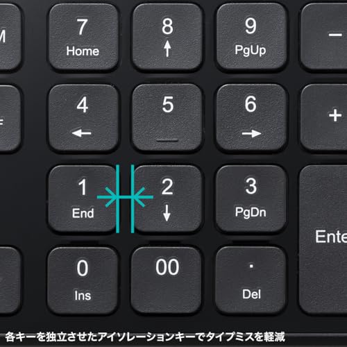 SANWA SUPPLY Spreadsheet Bluetooth Numeric Keypad NT-BT27BK