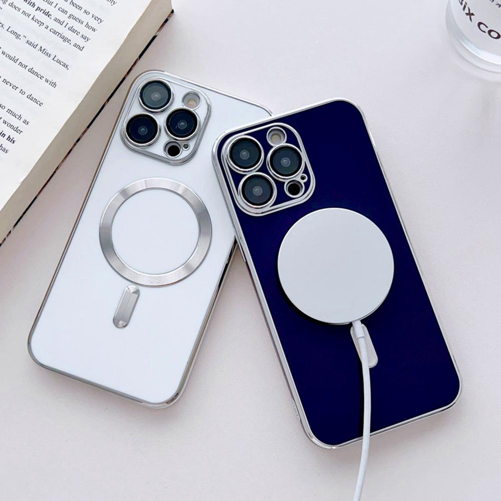 Solid Color Soft For Magsafe Charging Phone Case For Iphone 14 13 12 11 Pro Max 14 Plus With Full Camera Protective Film Cover