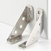 100Pcs Stainless Steel Furniture Corner Connector Cabinet Support Fixing Frame Corners Brace for Wood, Shelf Supports