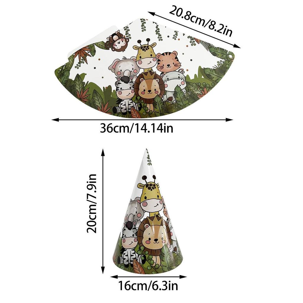Dschungeltiere Geburtstagsfeier Dekorationen & Geschirrset