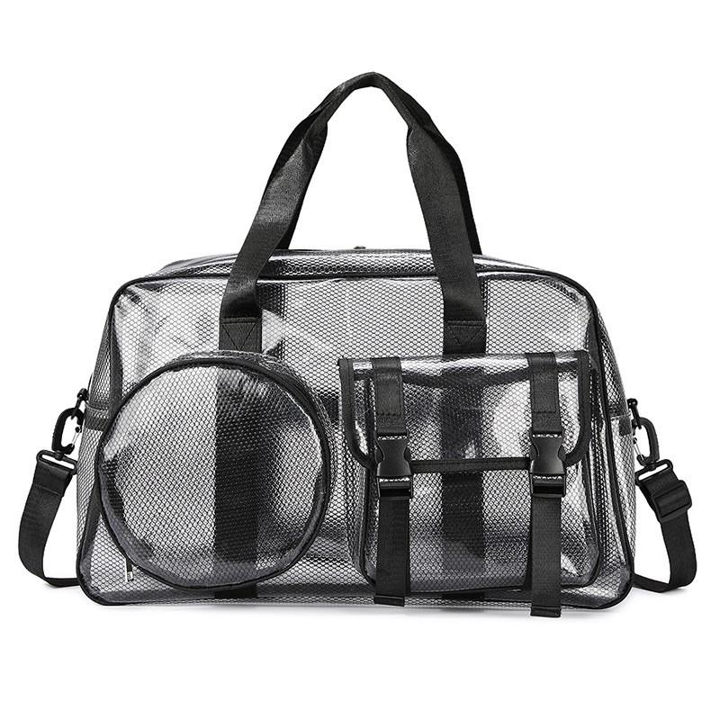 Cross Border Trend Travel Backpack With Waterproof Pvc Mesh For Beach And Casual Trips