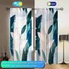2 Panels Decorative Painting of Green Plants Curtains   Versatile Design Suitable for Any Style   Creating a Peaceful Living Space