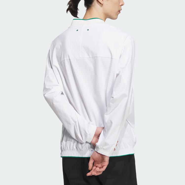 adidas Felpa Pullover Tessuta con Scollo a V in Stampa Mista Uomo Felpa Bianca JE3669