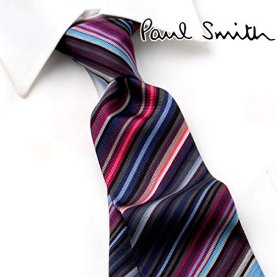 Paul Smith Purple Tie, Stripe, PSJ-403 [Used]