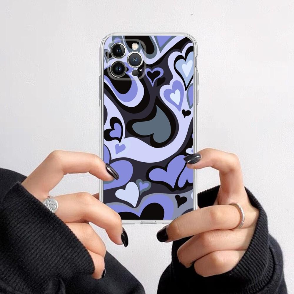 Heart Circle Phone Case for iPhone 16 15 8 7 6 6S Plus X SE XR XS 14 11 12 13 Mini Pro Max Mobile Case
