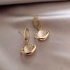 Design Planet Surround Opal Earrings, Silver Needle Earrings Simple Internet Celebrity Earrings
