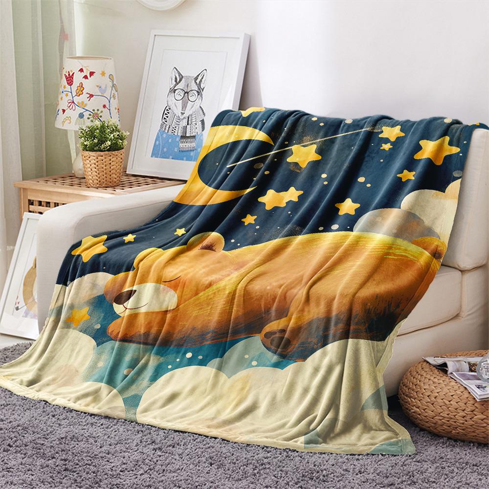 Animals in Dreams Print Flannel Blanket, High quality Comfortable for All Seasons, Home Decor, Warmth and Comfort, Perfect for Christmas Gifts