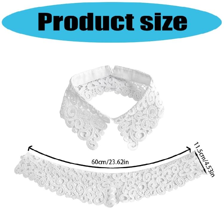 Breathable False Collar Accessory Openwork Pattern Pointed Collar for Women Sweater All Matching Neck Decoration