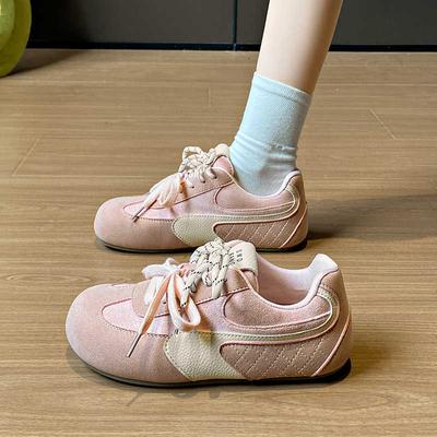 Fashion Thick-heeled Flat Sole Fashion Shoes Woman Running Women's Sneakers 44 Size Black Shose Sports Deporte Low Prices