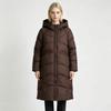 European and American double-sided wear long cotton-padded clothes for women, hooded over the knee in winter, thickened and loose warm cotton-p