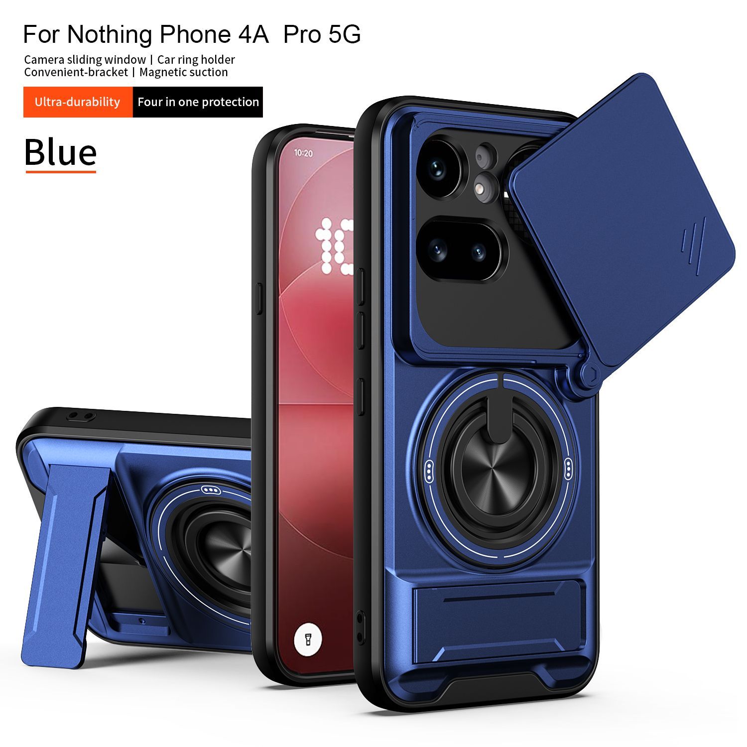 

For Nothing Phone 4a Pro Case Nothing Phone 4a Pro Cover Magsafe Magnetic Fold Holder Military Armor Camera Protection Cover Nothing Phone (4a) Pro