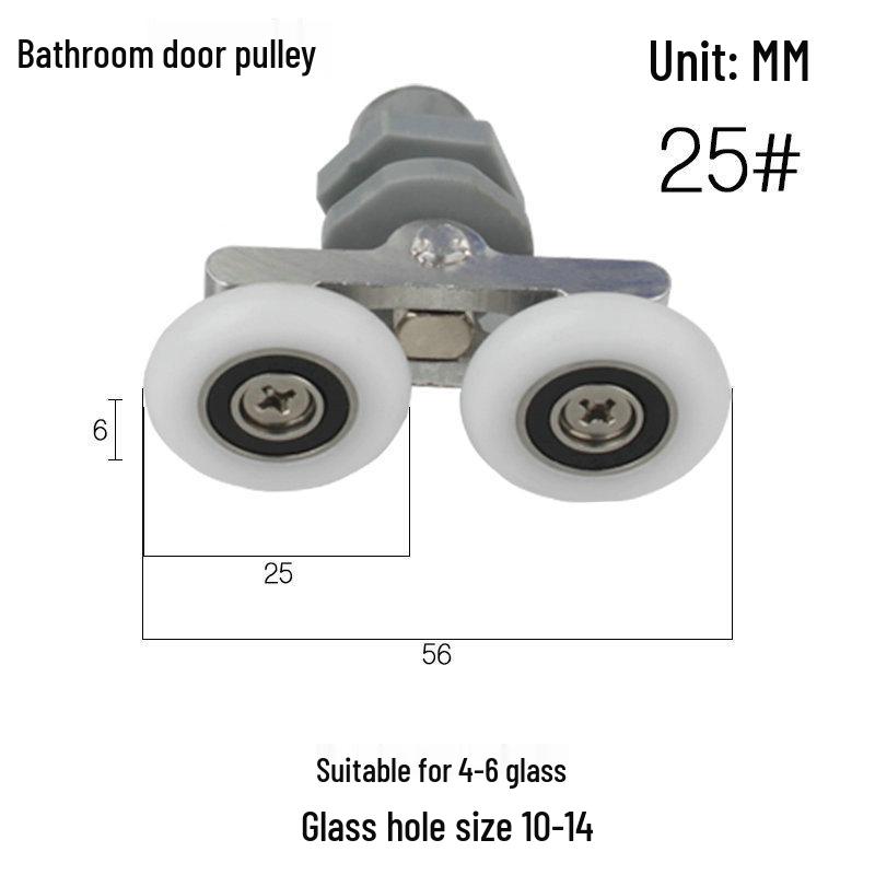 Rola Dublă de Modă Veche pentru Uși de Duș din Sticlă Arcuită