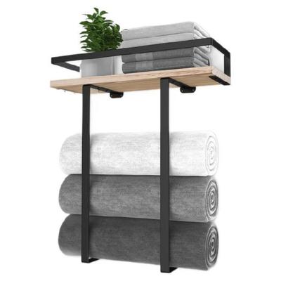 Sturdy Bathroom Storage Solution Combination Shelf and Hook Waterproof Finish Easy Assembly Home Decoration Daily Use