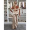 Eleganter einfarbiger Sommer-Neuzugang Damen Langarmweste und plissierte Hose Set Modisches und stilvolles Outfit