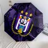 1 PC Automatic Folding Umbrella - Royal Sporting Club Anderlecht Pattern, Portable & Foldable Design with 8 Ribs, Christmas Birthday Gifts
