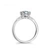 1.0 Carat Moissanite Ring Classic Four Claw New Ring Halloween Gift S925 Sterling Silver Women's Jewelry
