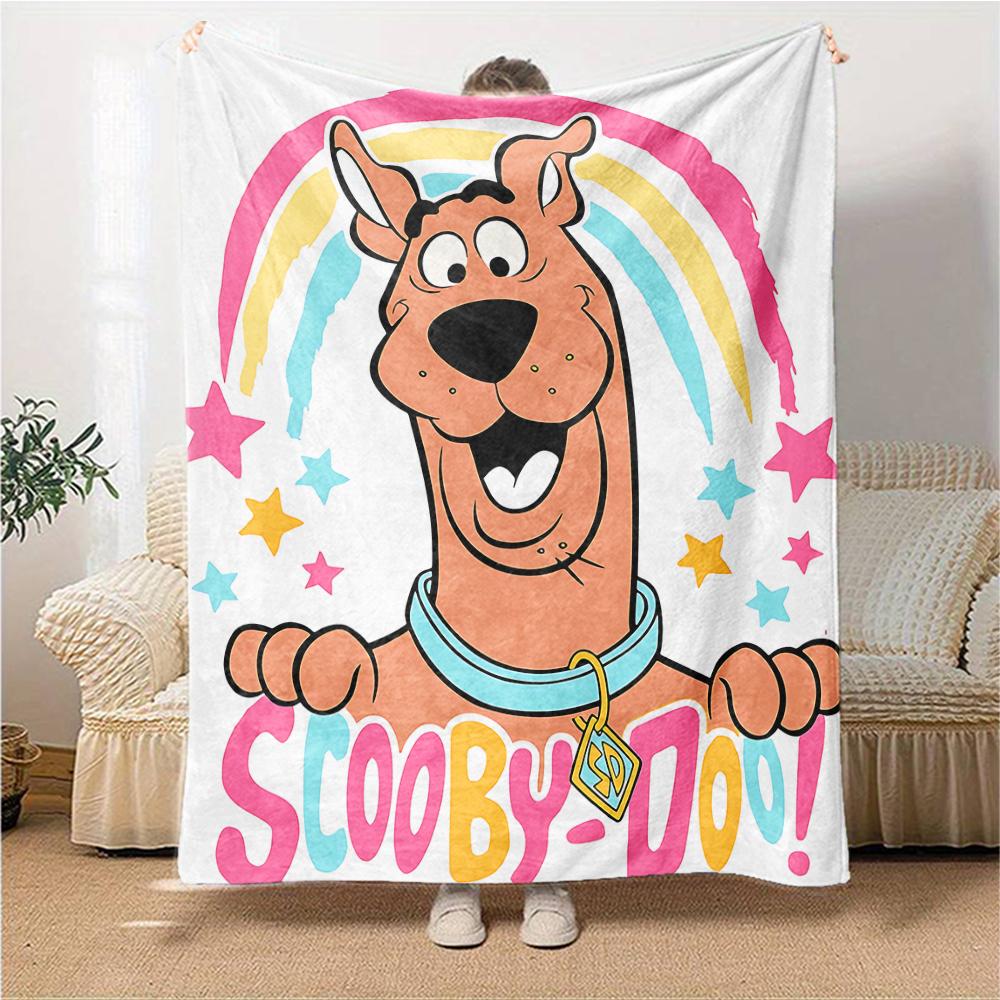 1Pc Scoobydoo Mystery Machine Blanket For Couch Bed Plush Cozy Fuzzy Blanket Super Soft Warm Blankets For Fall And Winter 0918155