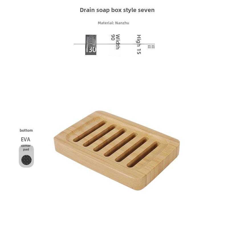 Bambus Graviertes Logo Badezimmer Seifenablage - Home Ablagebox mit Ablauf