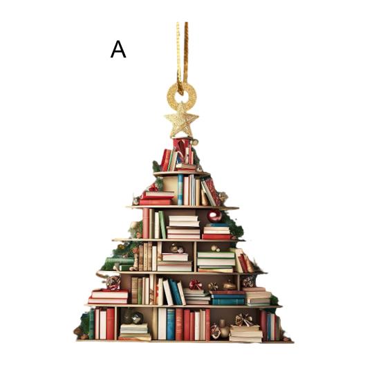 Yousheng Рождественская елка подвесное украшение акриловая форма дерева книжная полка — фото 11