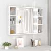 LED Mirror Cabinet in White 76 x 15 x 55 cm