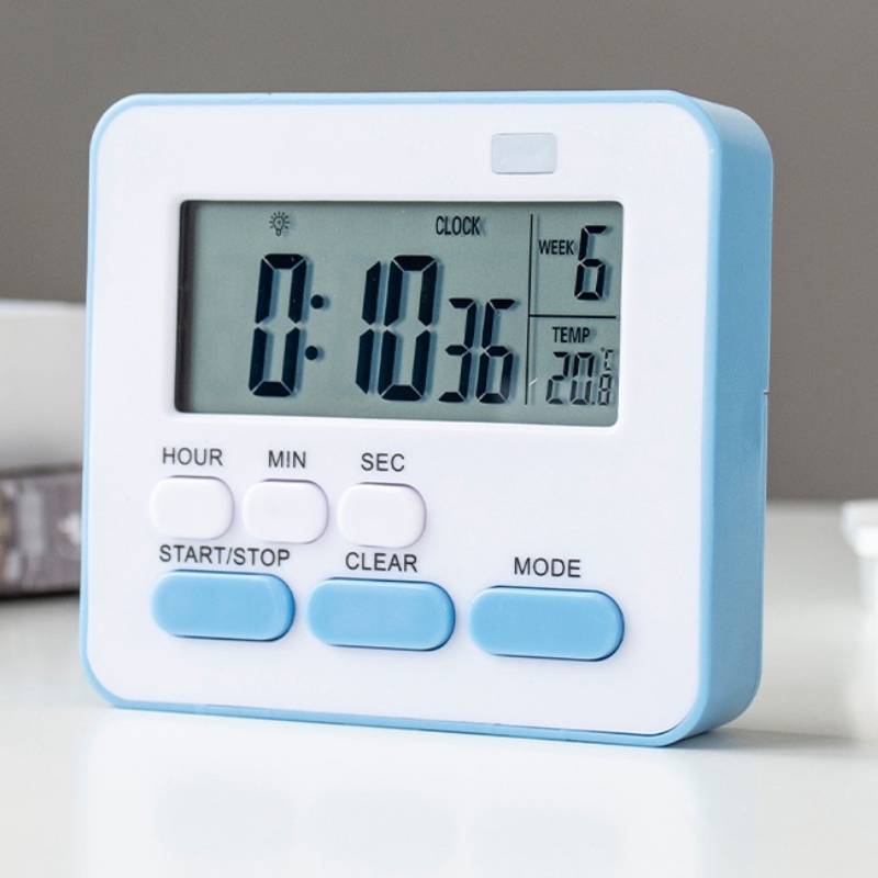 Multifunction Silent Timer With Magnetic Mount For Students And Kitchen Use