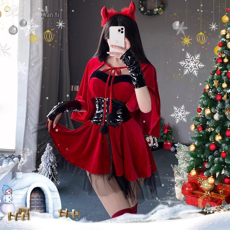 Xianyi Lingerie: Christmas Devil Uniform Set for Role Play & Halloween