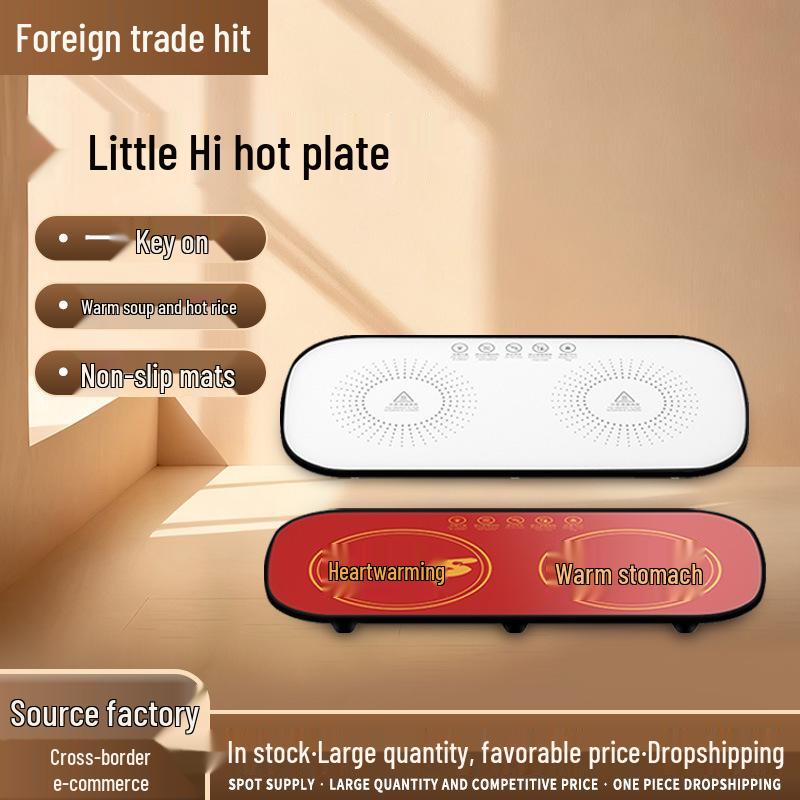 Multi-functional Portable Heated Plate for Food Warming and Insulation White - Domestic + Anti-vibration Bubble Columns