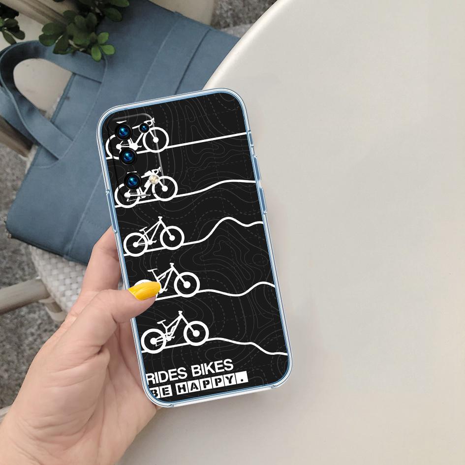 LO28 Cycling Bicycle Soft Shell Transparent Phone Case for Motorola Moto G7 G8 G9 G84 G85 G73 G24 G15 Z2 Play Power Plus