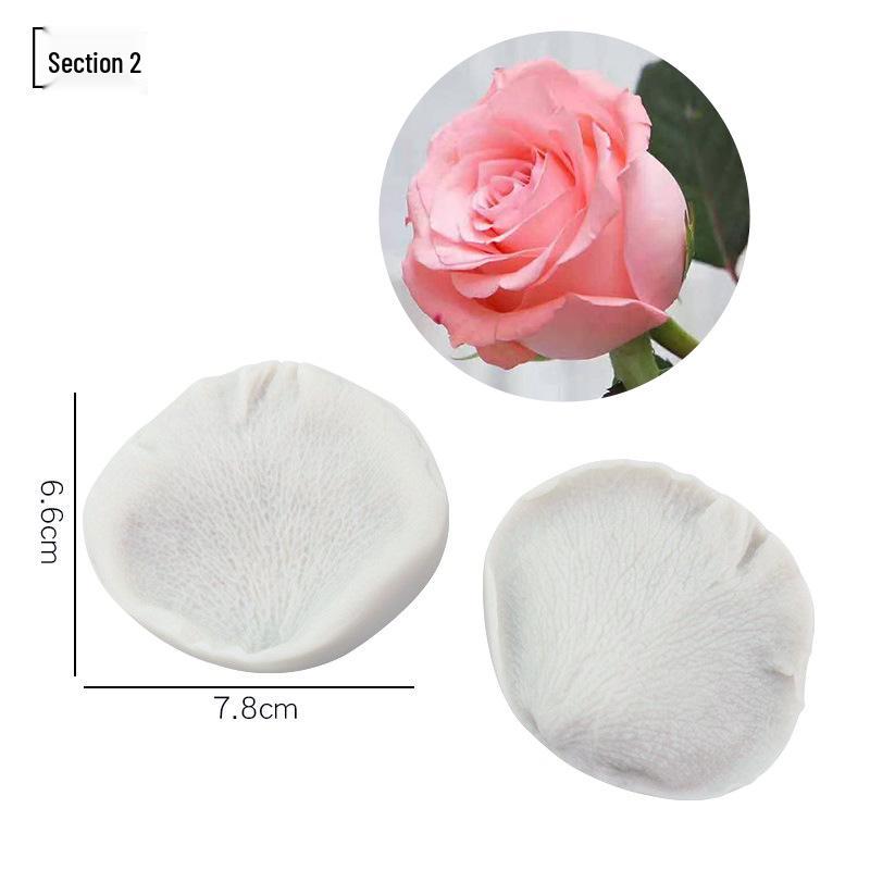 Blütenblatt Silikon Fondant Form Set - Lebensmittelqualität für Baum- und Blumenprägung.