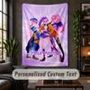Wall Tapestry Kpop Demon Hunters Print Custom Name Text Wall Hanging Home Decor