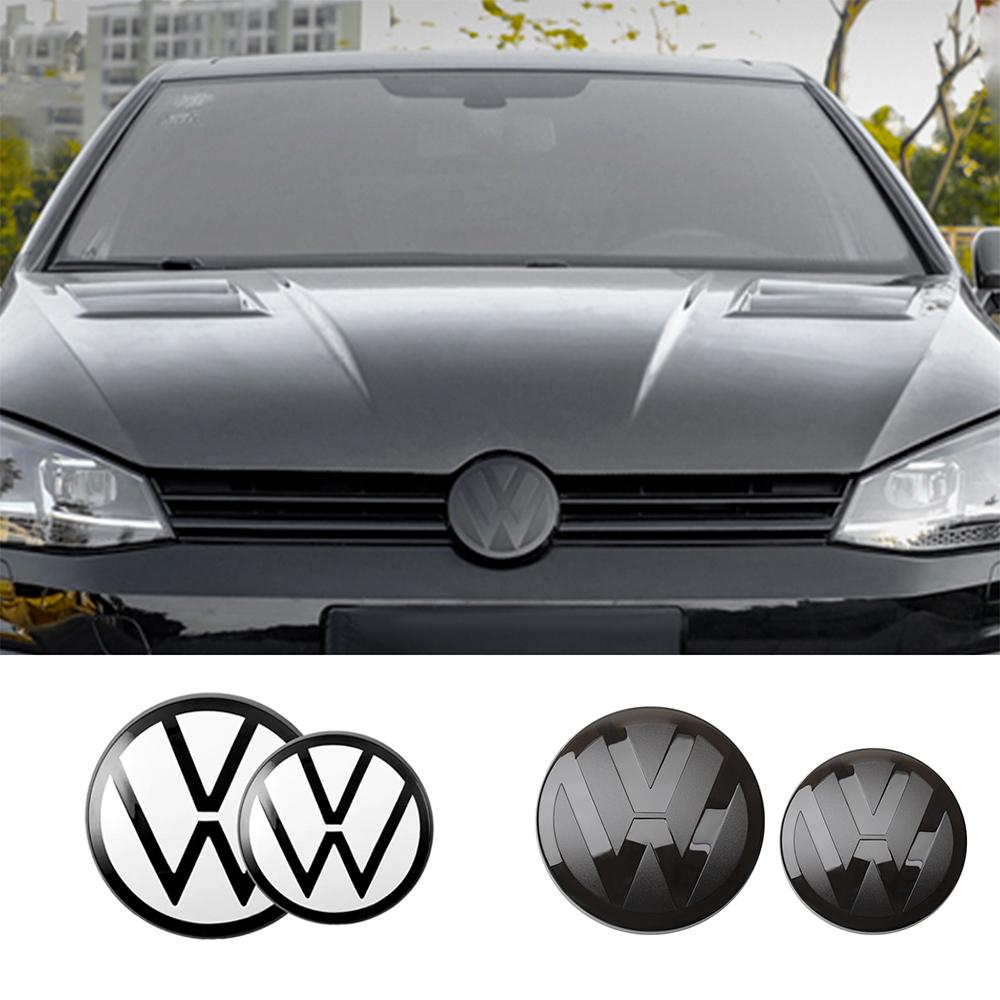 Car Front Radiator Grille Emblem Rear Trunk Lid Badge For Volkswagen VW MK6 7 MK7 7.5 Variant Polo PASSAT CC GOLF6 7 Auto Emblem