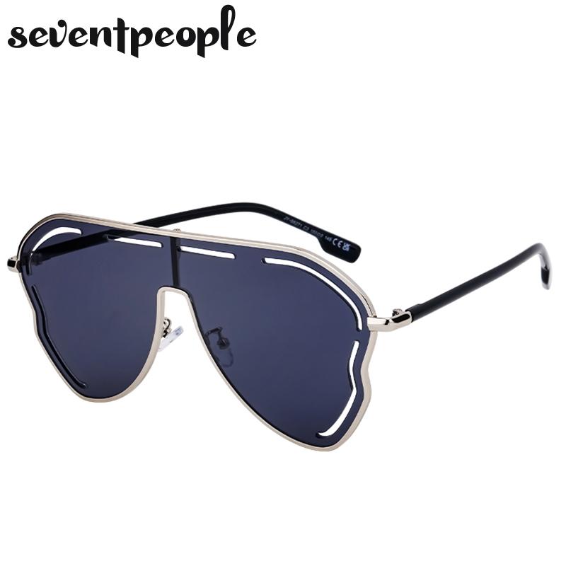 Oversized Square Shield Sunglasses Women Big Frame  Luxury Brand Butterfly One-Piece Sun Glasses For Ladies Eyewear UV400