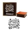 Printtoo Wooden Rubber Stamp Beautiful Minds Inspire Others Quotes Square Stamps-2 x 2