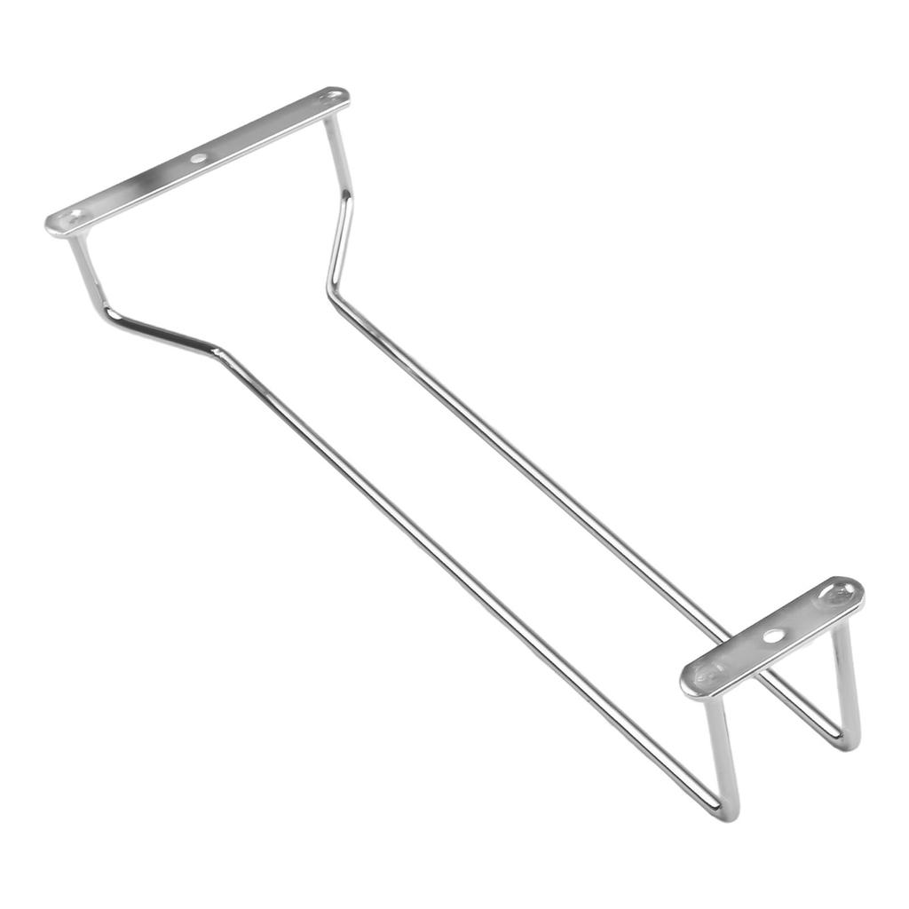 Wine Glass Holder Stainless Steel Rack for Kitchen and Bar Supports 4 to 5 Glasses with Design and Easy Sliding