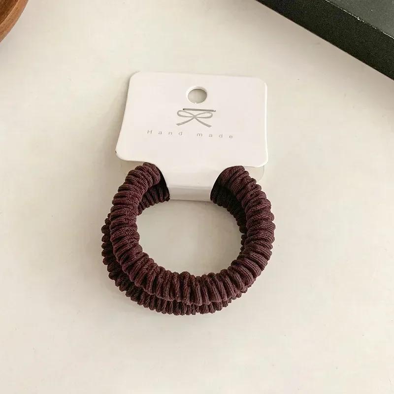 

2 шт. Элегантные широкие складные хорошие высокоэластичные резинки для волос веревка для завязывания волос для женщин девушек детей держатель для хвостика милые аксессуары для волос