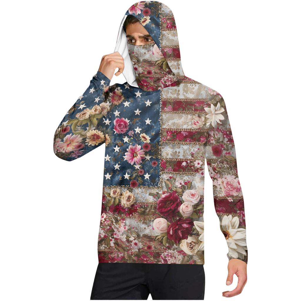 Men's Casual Hooded Long Sleeve Sunscreen Top