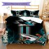 Set Biancheria da Letto con Fantasia San Jose Sharks Copripiumino Federa Decorazione per la Casa Regalo (1 * copripiumino + 2 * federa, senza nucleo)