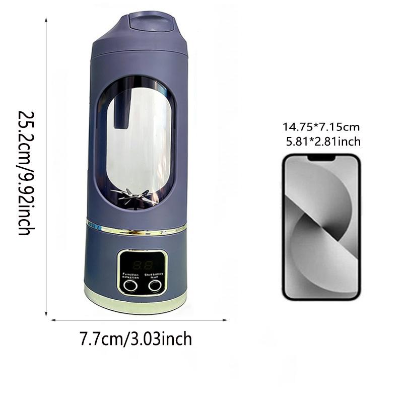 Rechargeable portable electric juicer cup, suitable for home use. Also applicable for camping. Fruit and ice juice making cup.