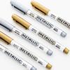 Metallic Marker Stift Wasserdicht Permanent Acryl Gold Silber Farbe Stift Schulsachen Textmarker DIY Malen